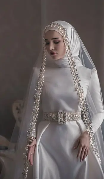 عکس عروس با حجاب لبنانی