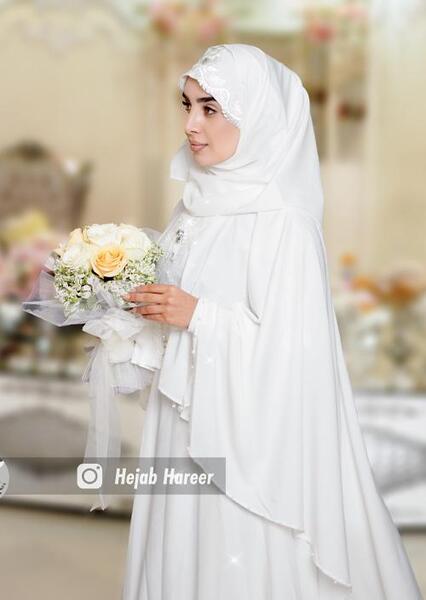 عکس لباس عروس با شنل