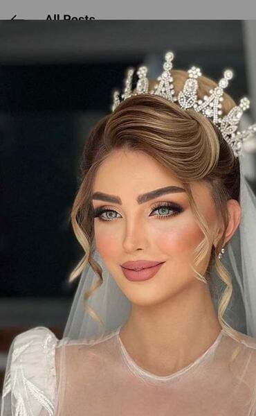 عکس عروس با رنگ موی هایلایت