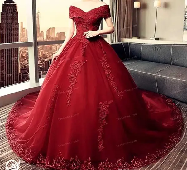 عکس لباس عروس صورتی کمرنگ