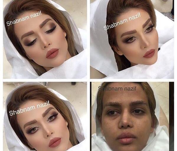 عکس عروس ها قبل و بعد ارایش