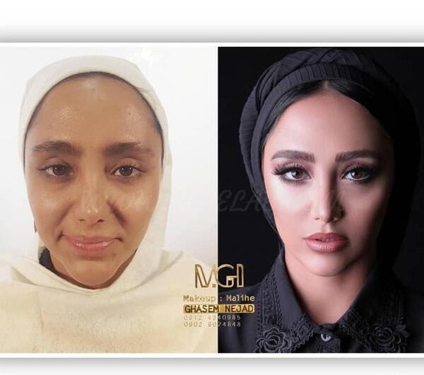 عکس های قبل و بعد میکاپ عروس