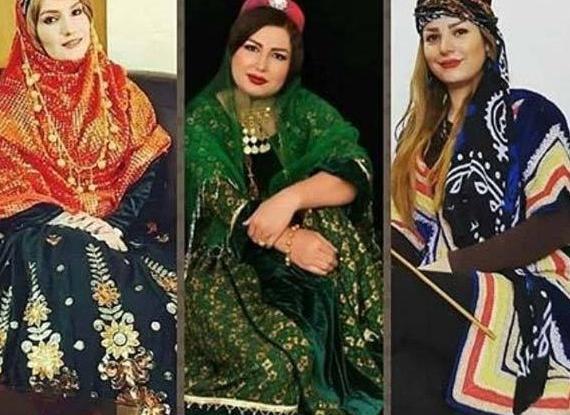 عکس عروس با لباس لری