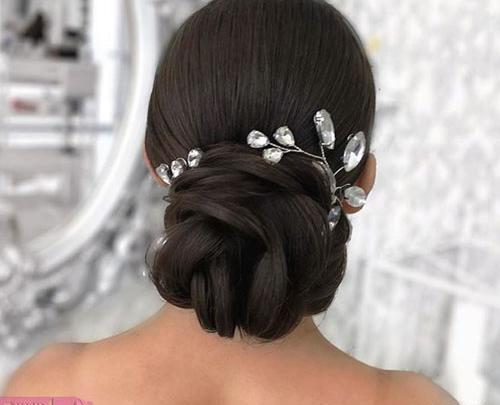 عکس عروس مو مشکی جدید