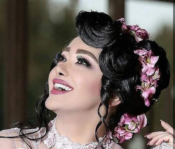 عکس عروس مو مشکی جدید