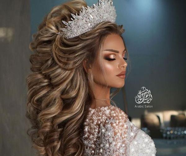 عکس عروس مو مشکی جدید