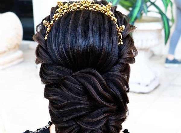 عکس عروس مو مشکی جدید