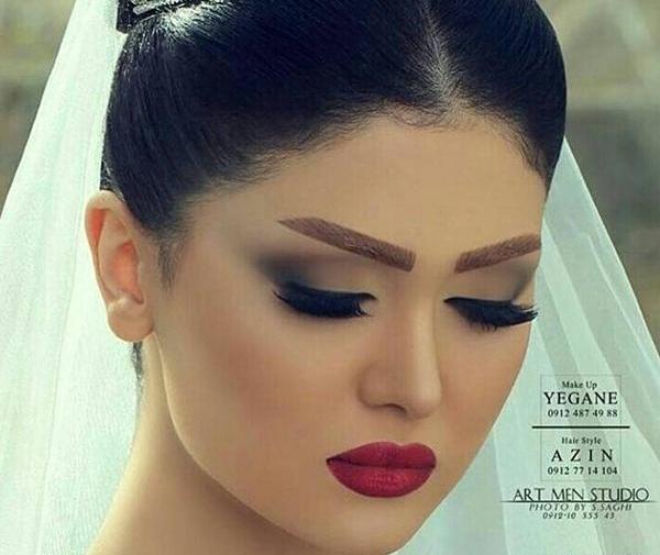 عکس عروس مو مشکی جدید