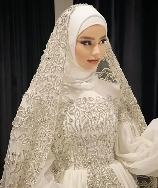 عکس لباس عروس محجبه شیک