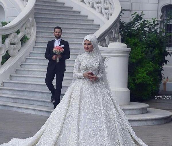 عکس لباس عروس محجبه شیک