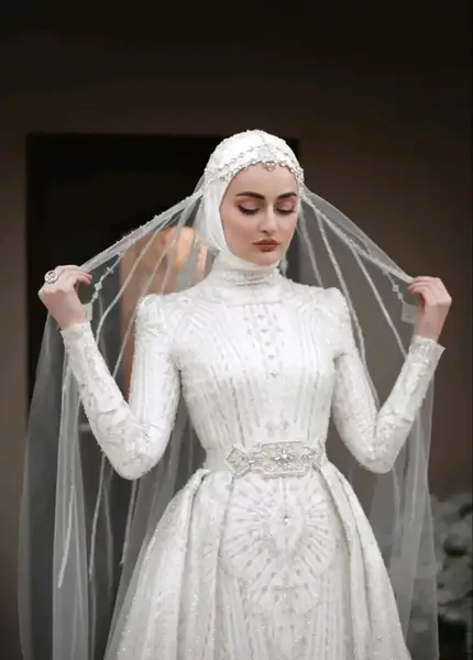 عکس لباس عروس محجبه شیک