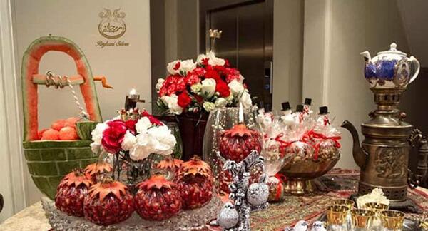 عکس سفره شب یلدا برای عروس
