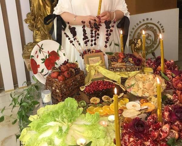 عکس سفره شب یلدا برای عروس