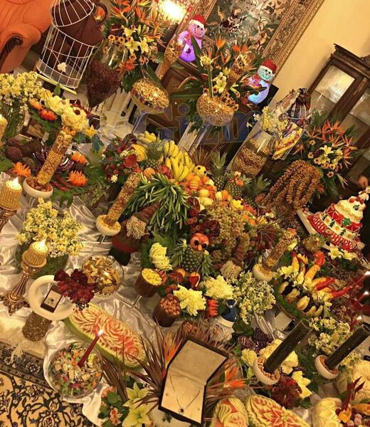 عکس سفره شب یلدا برای عروس