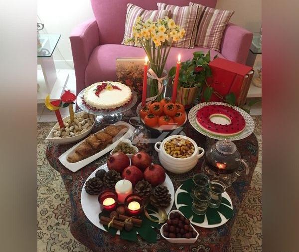 عکس سفره شب یلدا برای عروس