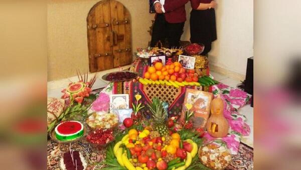 عکس سفره شب یلدا برای عروس