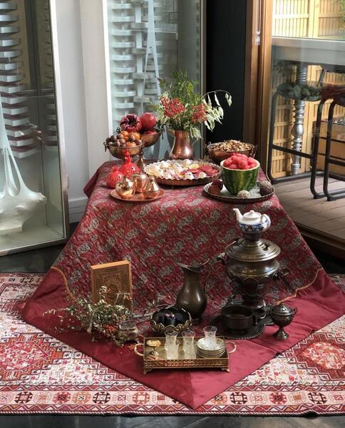عکس سفره شب یلدا برای عروس