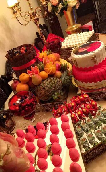 عکس تزیین سفره شب یلدا عروس