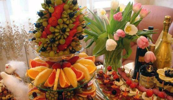 عکس تزیین سفره شب یلدا عروس