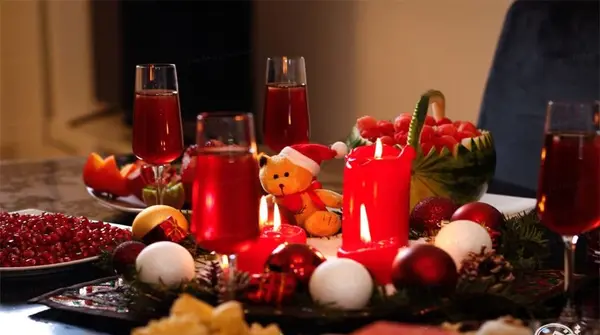 عکس تزیین سفره شب یلدا عروس