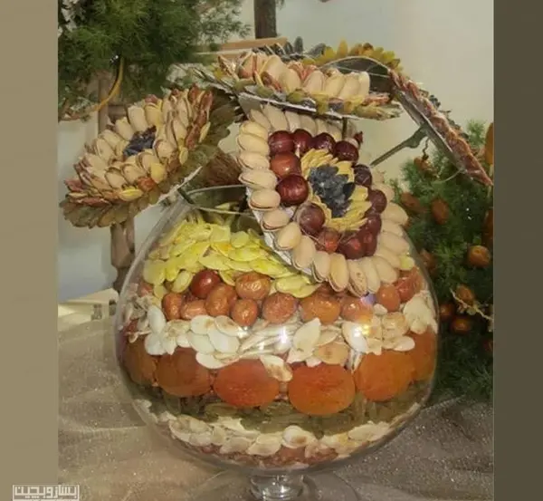 عکس تزیین سفره شب یلدا برای عروس