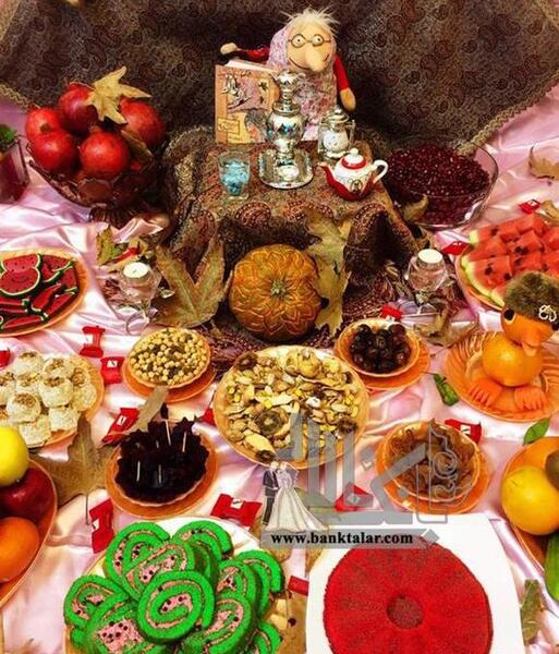 عکس تزیین شب یلدایی عروس