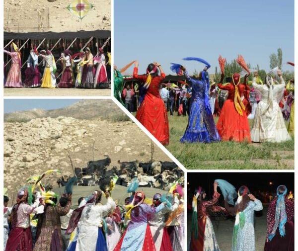 عکس عروس قشقایی با لباس سفید