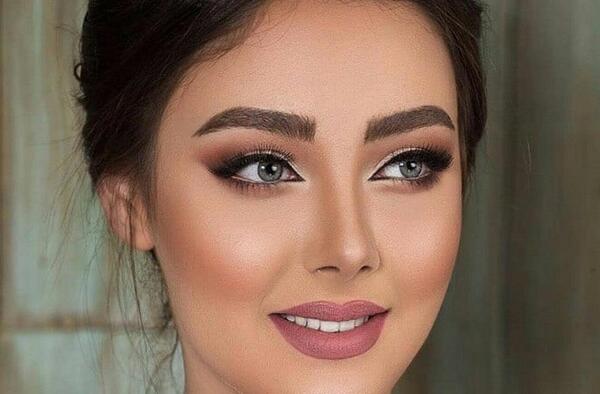 عکس آرایش عروس صورت گرد