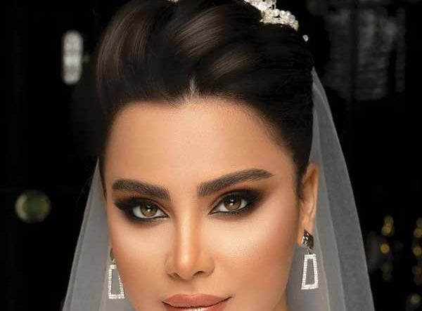 عکس آرایش عروس صورت گرد