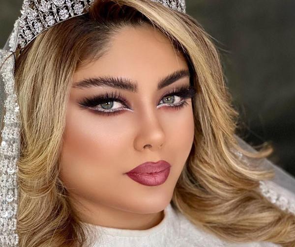 عکس آرایش عروس صورت گرد