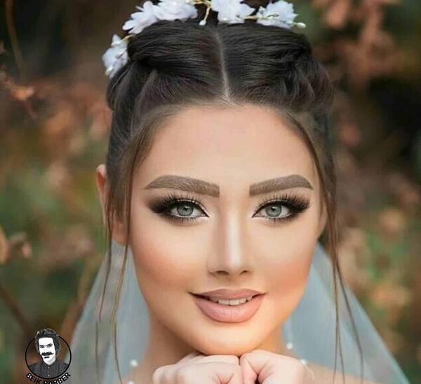 عکس آرایش عروس صورت گرد