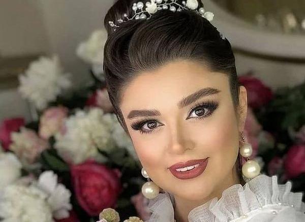 عکس عروس با صورت کشیده