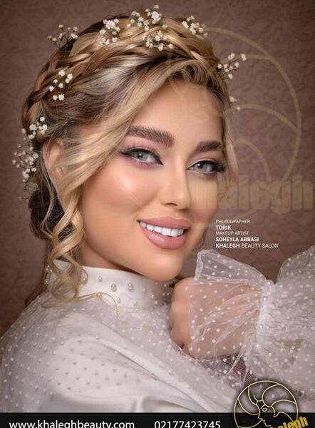 عکس مدل موی عروس برای صورت گرد