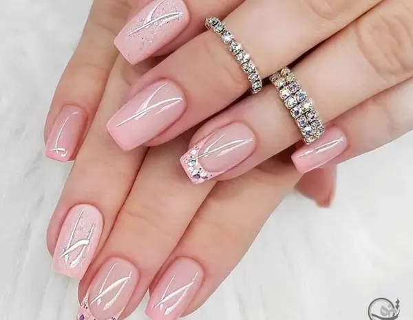 عکس ناخن عروس صورتی