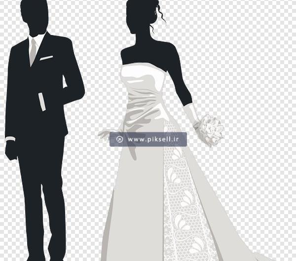 عکس عروس داماد سیاه و سفید