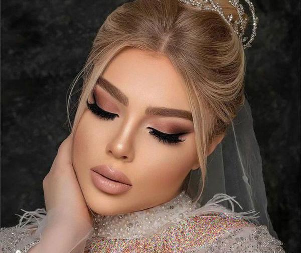 عکس آرایش صورت و مو عروس جدید