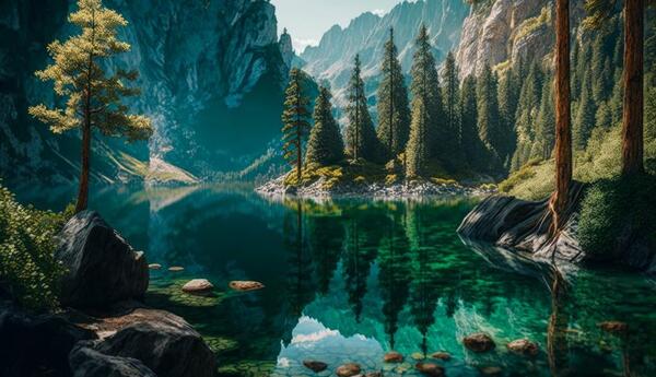 عکس زیبا از دریاچه