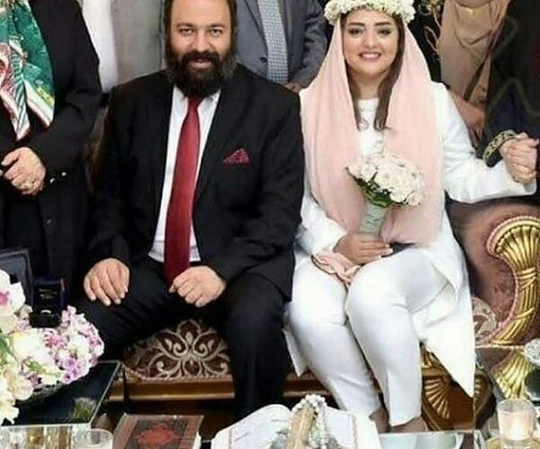 عکس عروسی نرگس محمدی و همسرش