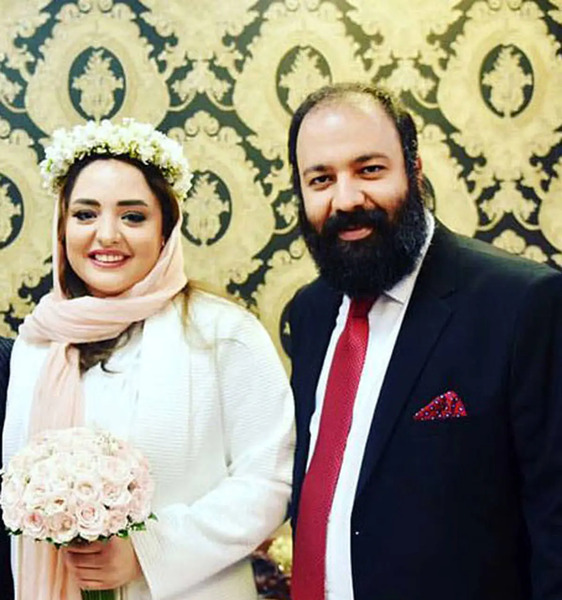 عکس عروسی نرگس محمدی با همسرش