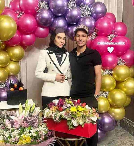 عکس عروسی مهدی قائدی و همسرش