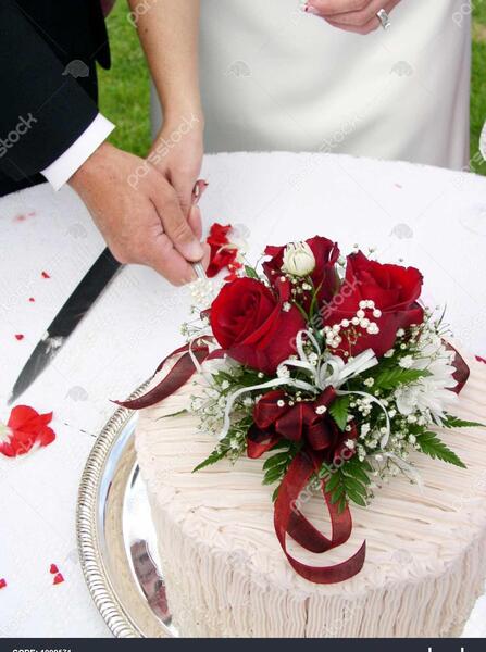کیک عروسی با عکس عروس و داماد