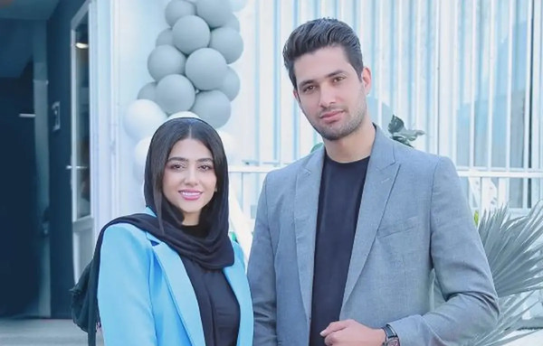 عکس عروسی سرنا امینی و همسرش