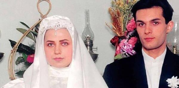 عکس عروسی زیبا بروفه با همسرش