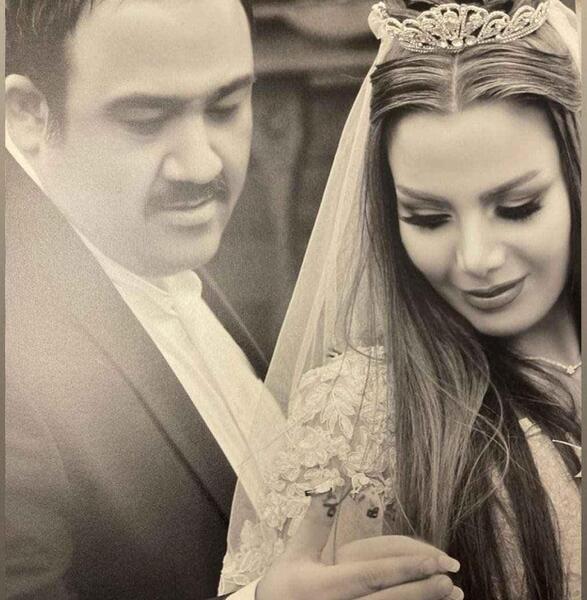 عکس عروسی زیبا بروفه با همسرش