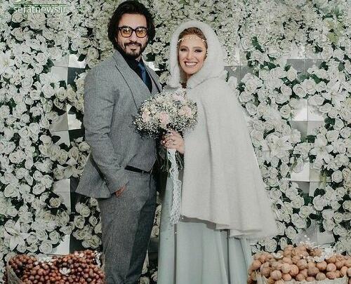 عکس عروسی زیبا بروفه و همسرش