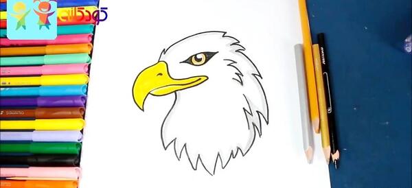 عکس نقاشی عقاب ساده