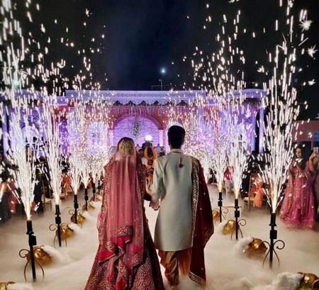 عکس ورود عروس و داماد