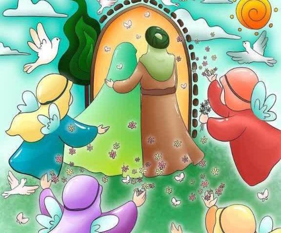 عکس نقاشی عروس و داماد کودکانه