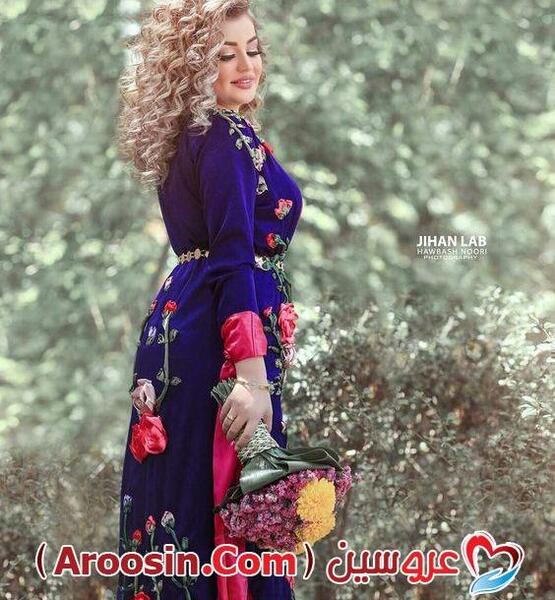 عکس عروس داماد با لباس کردی
