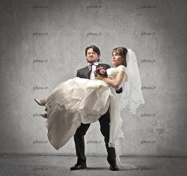 عکس عروس و داماد بغل هم